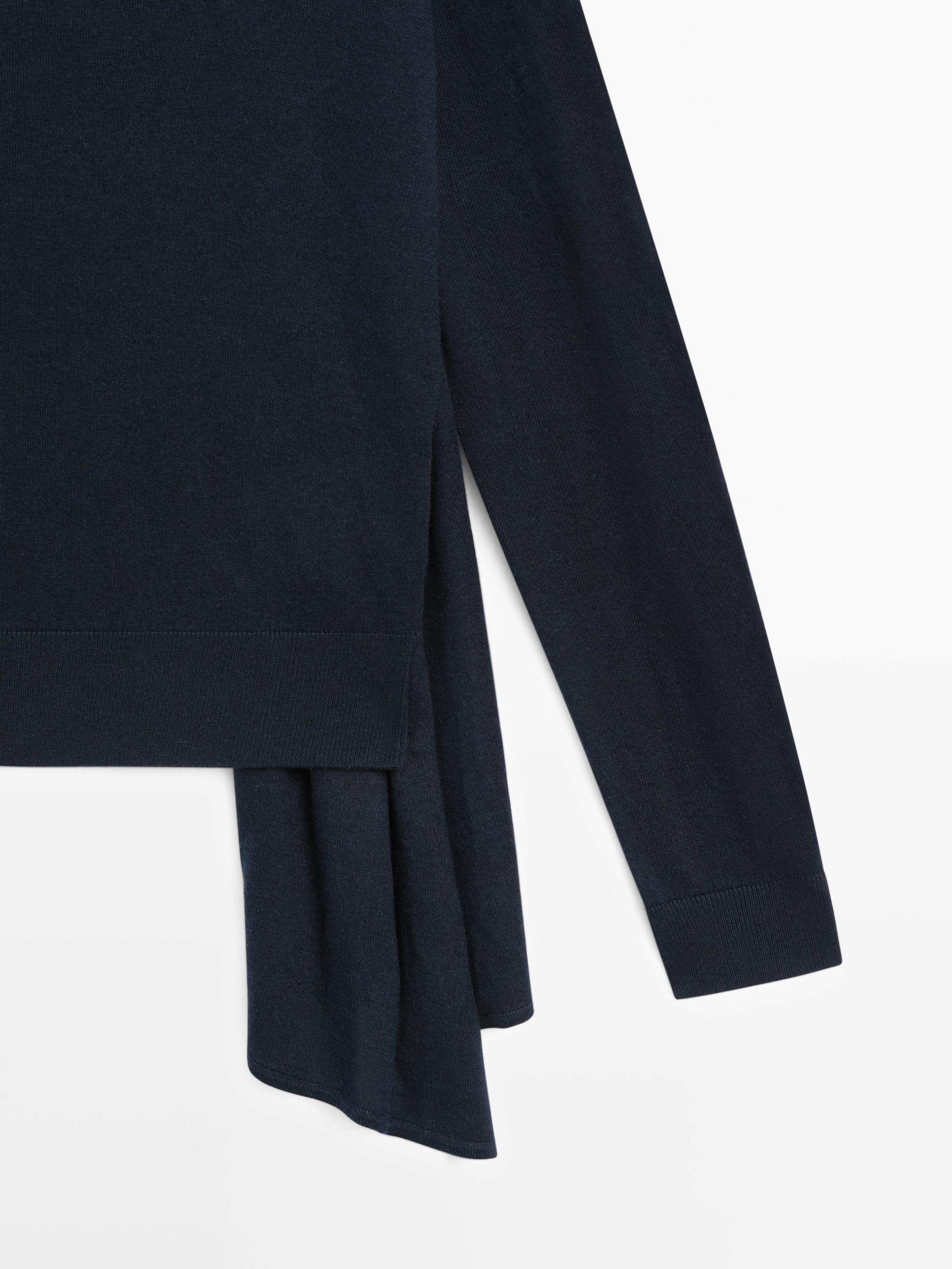 Pull en maille avec écharpe soie mélangée - STUDIO